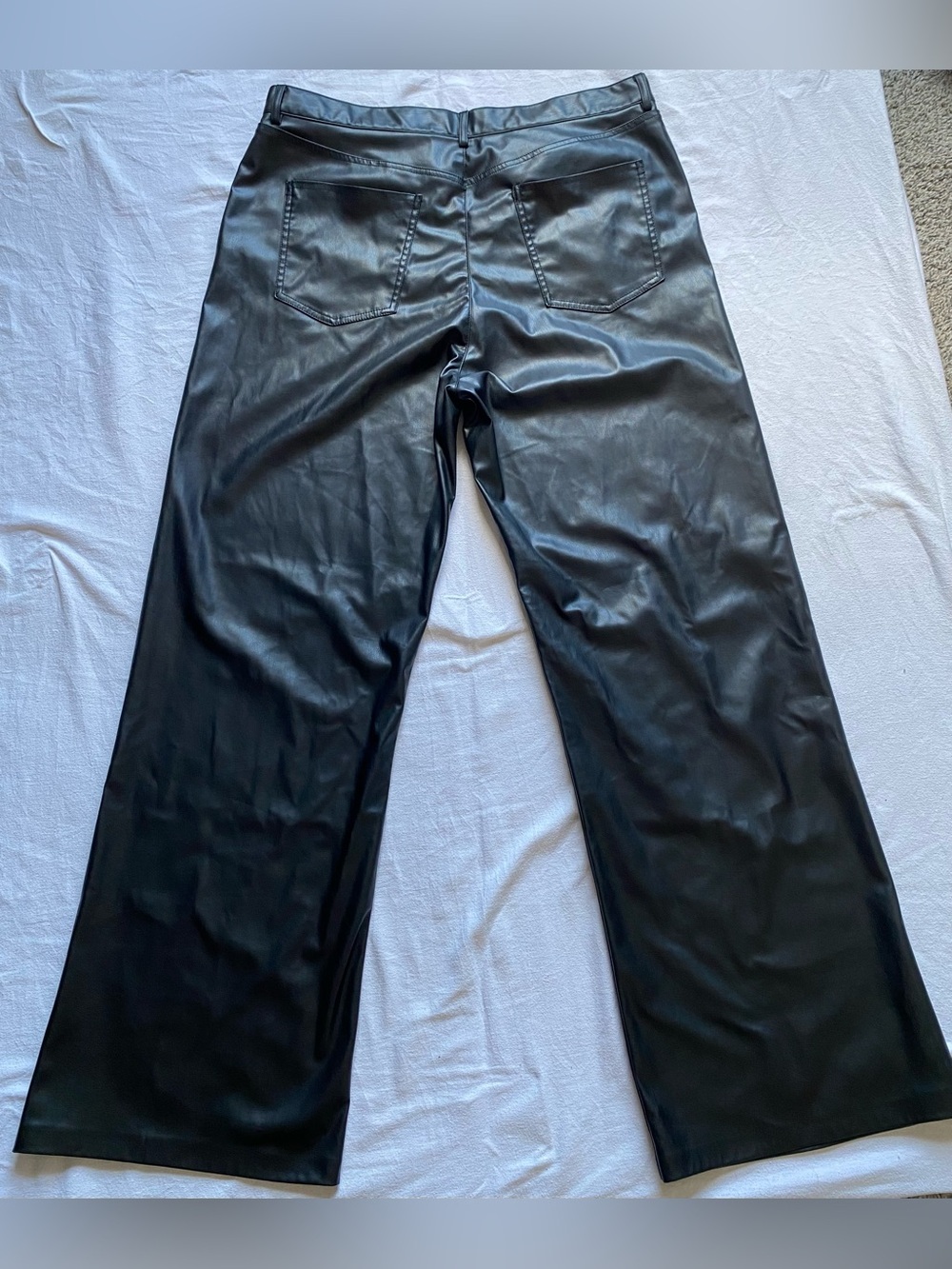 Zara Faux Leather Black Pants SZ XXL, Casual, elegant, classic - Picture 6 of 15